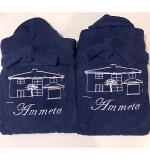 Premium Peignoir avec Col Châle